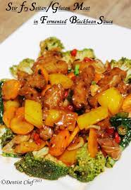 Stir Fry Seitan Gluten Vegetarian Meat In Fermented Black Bean Sauce Meatless Monday Features Resep Masakan Cina Resep Daging Resep Vegetarian