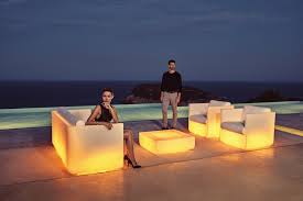 Salon de jardin détente : Fauteuil Exterieur Et Lumineux Multicolore En Polyethylene Ulm Rgb