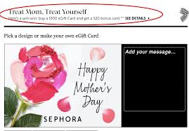 Sephora stores, on sephora.com for u.s. Sephora Buy 100 Egift Card And Get A 20 Bonus Egift Card Gift With Purchase