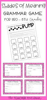 Shades Of Meaning Grammar Game In 2020 Shades Of Meaning Language Centers Grammar Games