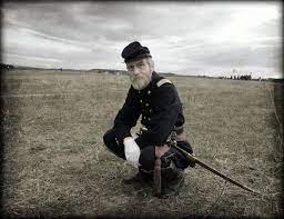 Civil War Reenactor At The 150th Anniversary Of The Battle Of Cedar Creek Va 2014 Civil War War Reenactment