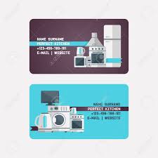 Household Appliances Electronic Business Card Vector Kitchen Homeappliance For House Backd Illustration Business Cards Vector Business Card Electronic Business