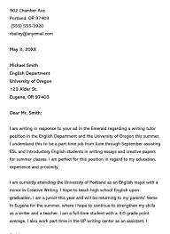 I am writing in response to your notice in the october mla job information list for the position of assistant professor of spanish. Summer Job Cover Letter Example Writing Tips