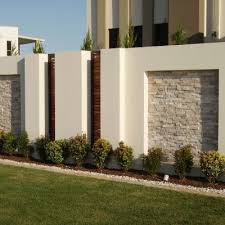 12 Ideen Fur Atherische Schiebetore Modern Design Compound Wall Design Modern Fence Design Stone Wall Design