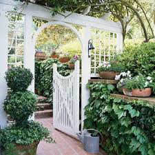 Pergola Gartentor Design Ideen Weisse Farbe Vintage Garten Garten Gartentore Gartentor