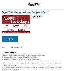 Check spelling or type a new query. How To Redeem Happy Giving Good Swap Gift Cards Online Gc Galore