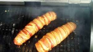 Lightly season the bacon if desired, using more oink. Traeger Bacon Wrapped Pork Tenderloin Youtube