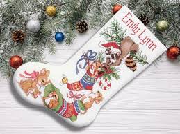 Christmas stockings should be as bountiful as your christmas spirit! Friesky Friend Christmas Stocking Counted Cross Stitch Pattern Etsy