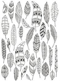 Zen Coloring Pages Of Abstract Bird Feather For Grown Ups Letscolorit Com Doodle Art Drawings Doodle Drawings