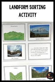 Landform Sorting Montessori Inspired Landforms Sorting Activities Real Life