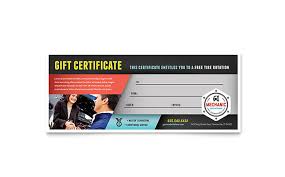 This template is available either in word format and usually includes details such as its value, the recipient and the person awarding the present. Auto Mechanic Gift Certificate Template Word Publisher