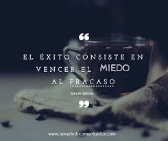 Un emprendedor ve oportunidades allá donde otros solo ven problemas: El Exito Consiste En Vencer El Miedo Al Fracaso Sainte Beuve Quotes Frases Emprendedores Pymes Marke Frases Emprendedores Frases De Miedo Fracaso Frases