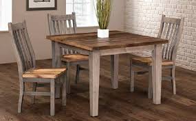 The barnwood dining table has 6 inch by 6 inch rough sawn timbers in the base and a two inch thick rough sawn table top. Stonehouse Dining Set By Urban Barnwood Kitchen Tables And More Columbus Ohio
