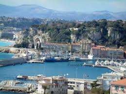 Nice View Of The Port Of Nice And Of Mountains In Background France Voyage Com Provence Antibes France World Heritage Sites