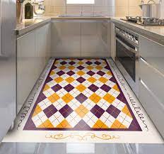 Mosaic blue green kitchen flooring ideas 2. Checked Vintage Pattern Kitchen Floor Tiles Tenstickers