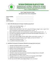 Maybe you would like to learn more about one of these? Soal Uts Qurdis Ma Kelas X Semester Genap 2018 2019