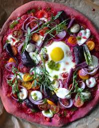 Vegetarische Pizza Mit Rote Bete Teig S Kuche Vegetarische Pizza Rezepte Pikante Gerichte