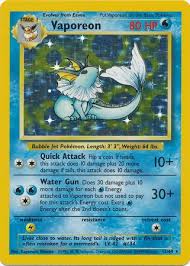 Vaporeon 12 64 No Set Symbol Misprint Jungle Unlimited Singles Pokemon