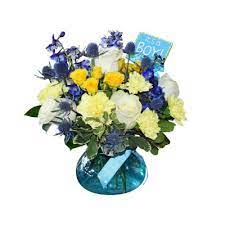 New baby balloons are a fun way to celebrate the birth of a boy or girl! New Baby Boy Bouquet Scent And Violet