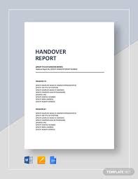Handover Report Template In 2020 Report Template Word Doc Report Title Page