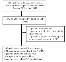 flow chart bal broncho alveolar lavage pcp pneumocystis