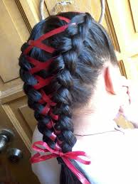 Perfect this classic technique going to work, hitting the shops or dancing in the moonlight, the classic french braid looks simply step six: Sam S Pretty Hairstyles The Ribbon Or Shoelace Braid Hair Styles Ribbon Hairstyle Braided Hairstyles
