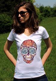 Follow skull clothing on pinterest. Women S White Sugar Skull T Shirt