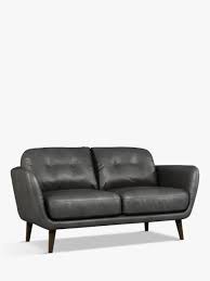 Small leather sectional sofas add class to even the most diminutive space, and insert comfort and style into the decor. John Lewis Partners Arlo Small 2 Seater Leather Sofa Dark Leg Winchester Anthracite At John Lewis Partners