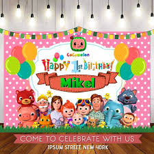 Download your creation to share via email, sms or whatsapp, or print it. Cocomelon 1st Birthday Vorlage Postermywall