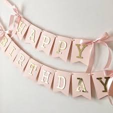 Looking For Baby Girl Birthday Party Banner Cute Blush Rose Banner Makes Yo Gold Birthday Party Decorations Baby Birthday Party Girl Diy Birthday Decorations