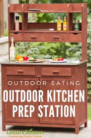 Multifunctional Outdoor Kitchen Prep Station With Storage And Stainless Steel Counter So Long Outdoor C Outdoor Kitchen Outdoor Kitchen Island Outdoor Cooking