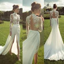 3:01 elegant fashion tips 1 743 просмотра. Long Sleeve High Neckline See Through Open Back Lace Wedding Dresses Sposadresses