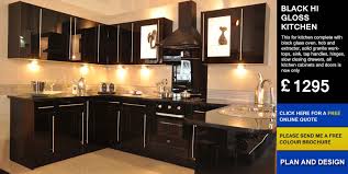 black hi gloss kitchen kitchen for sale