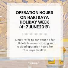 Find the perfect holiday rental from the widest selection with hometogo! Tedboy Online Shop Online Delivery Dropship Notice Hari Raya Holidays
