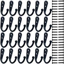 25 pieces wall mounted coat hook robe hooks cloth hanger coat hanger coat hooks rustic hooks and 54 pieces screws for bath kitchen garage single coat hanger (black color) 4.7 out of 5 stars 3,430 $10.29 $ 10. Amazon Com 24 Pieces Coat Hooks Wall Mounted Robe Hook Single Coat Hanger No Scratch And 50 Pieces Screws Black Home Improvement