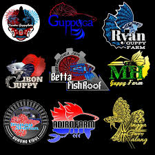 Fish Logo Design Desain Banner Seni Kaligrafi Desain Logo