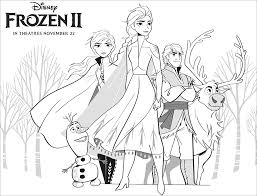 Free printable coloring frozen coloring pages printable 46. Frozen 2 Elsa Anna Olaf Sven Kristoff Frozen 2 Kids Coloring Pages
