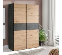 Notice de montagarmoire por coulissantes conforama. Armoire 2 Portes Coulissantes L 120 Cm Ozzula Imitation Chene Et Beton Armoire But
