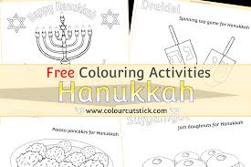 Here's a set of printable alphabet letters coloring pages for you to download and color. Free Hanukkah Chanukah Colouring Coloring Pages Colour Cut Stick Free Colouring Activities