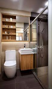 Adding a couple shelves turns a blank wall into an extra storage spot for plants, towels, art, and toiletries. 40 Impressive Little Bathroom Decoration Ideas Small Bathroom Modern Small Bathrooms Trendy Bathroom