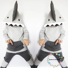 Laa Cute Newborn Baby Boys Girls Shark Costume Hooded Tops Shopee Philippines