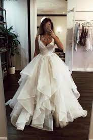 Letztlich suchte sie sich dann zwei aus! Tulle V Neck Straps Wedding Dresses Long Cheap Prom Dresses Ruffles Us 229 00 Ldphk86xk5 Lovingdresses Vip In 2020 Kleider Hochzeit Hochzeit Kleidung Brautkleid