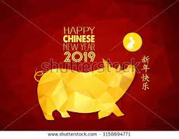 Happy Chinese New Year 2019 Year Of The Pig Polygonal Chinese Characters Mean Happy New Year Wealthy Zodia Happy Chinese New Year Chinese New Year Year 2019