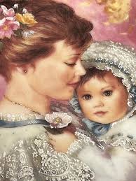 Vtg Brenda Burke Mothers Day Plate 1990 Cherished Moments W.l.george Bonds  Love Collectible Plates