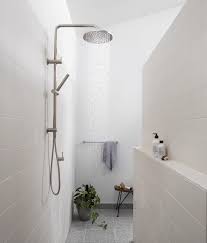Who Loves A Walk In And Out Shower With No Glass To Clean I Overheard The Plumber Fitting Off Say Why Shower Heads Small Bathroom With Shower Walk In Shower
