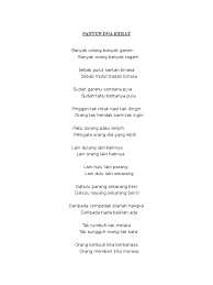 Contoh Pantun Dua Kerat