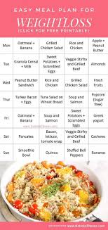 006 free sample diet plans for weight loss meal plan