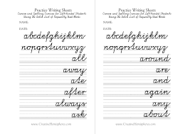 Then, they'll write it in! Handwriting Practice Worksheets Cursive Novocom Top
