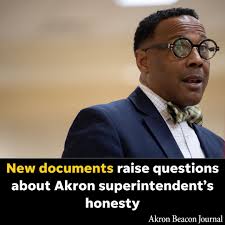 Newly discovered public documents show the superintendent of Akron Public  Schools may have misled the public about a district-issued press release  that attributed a quote to him saying employees should not go