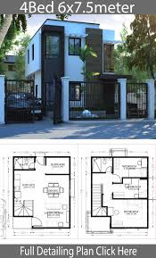 Browse our mass range of 4 bedroom house designs, either for single storey or for double storey. Small Home Design Plan 6x7 5m With 4 Bedrooms Home Planssearch House Designs Exterior Architectural House Plans House Projects Architecture